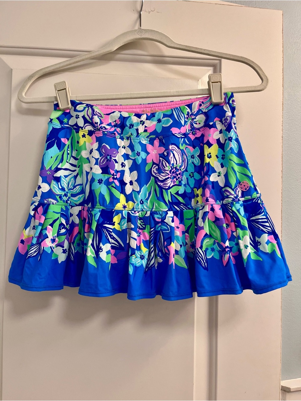 Lilly Pulitzer Royal Blue Floral Circle Skirt
